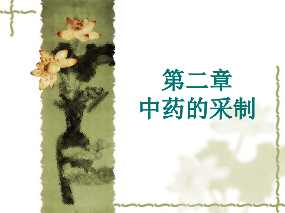 第二章中药的采制