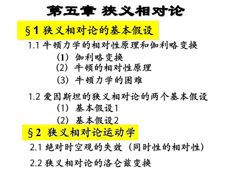 第五章狭义相对论
