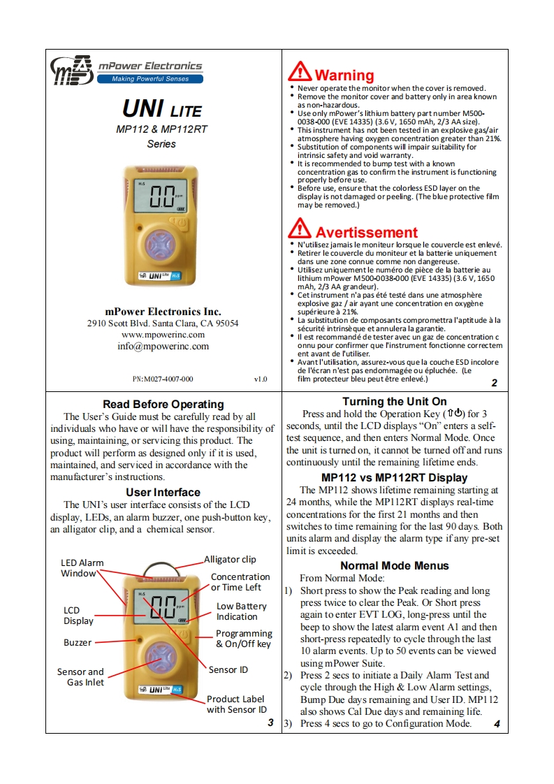 简明操作说明书手册-UNI-Lite-MP112-v1.0-8