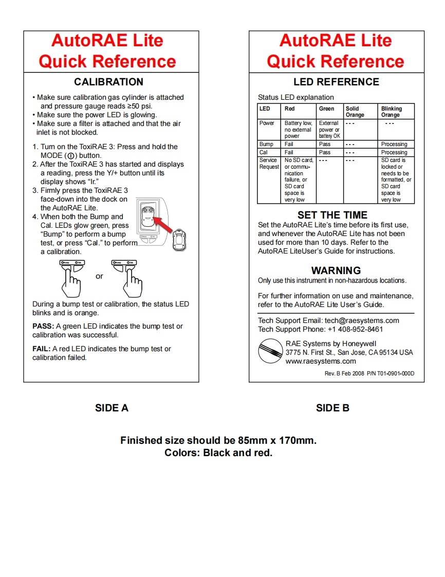 简明操作说明书手册_AutoRAE-Lite-forToxiRAE-3_T01-0901-000D_RevB