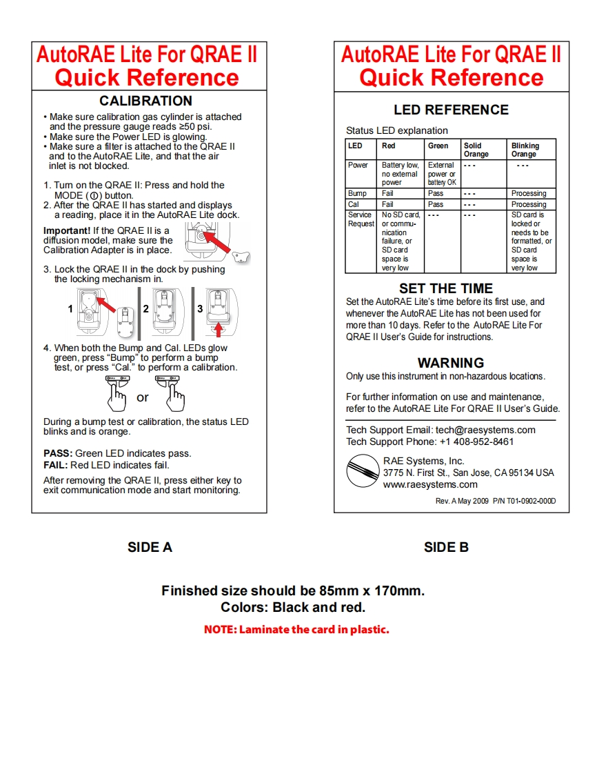 简明操作说明书手册_AutoRAE_Lite_for_QRAE-II__T01-0902-000D_RevA