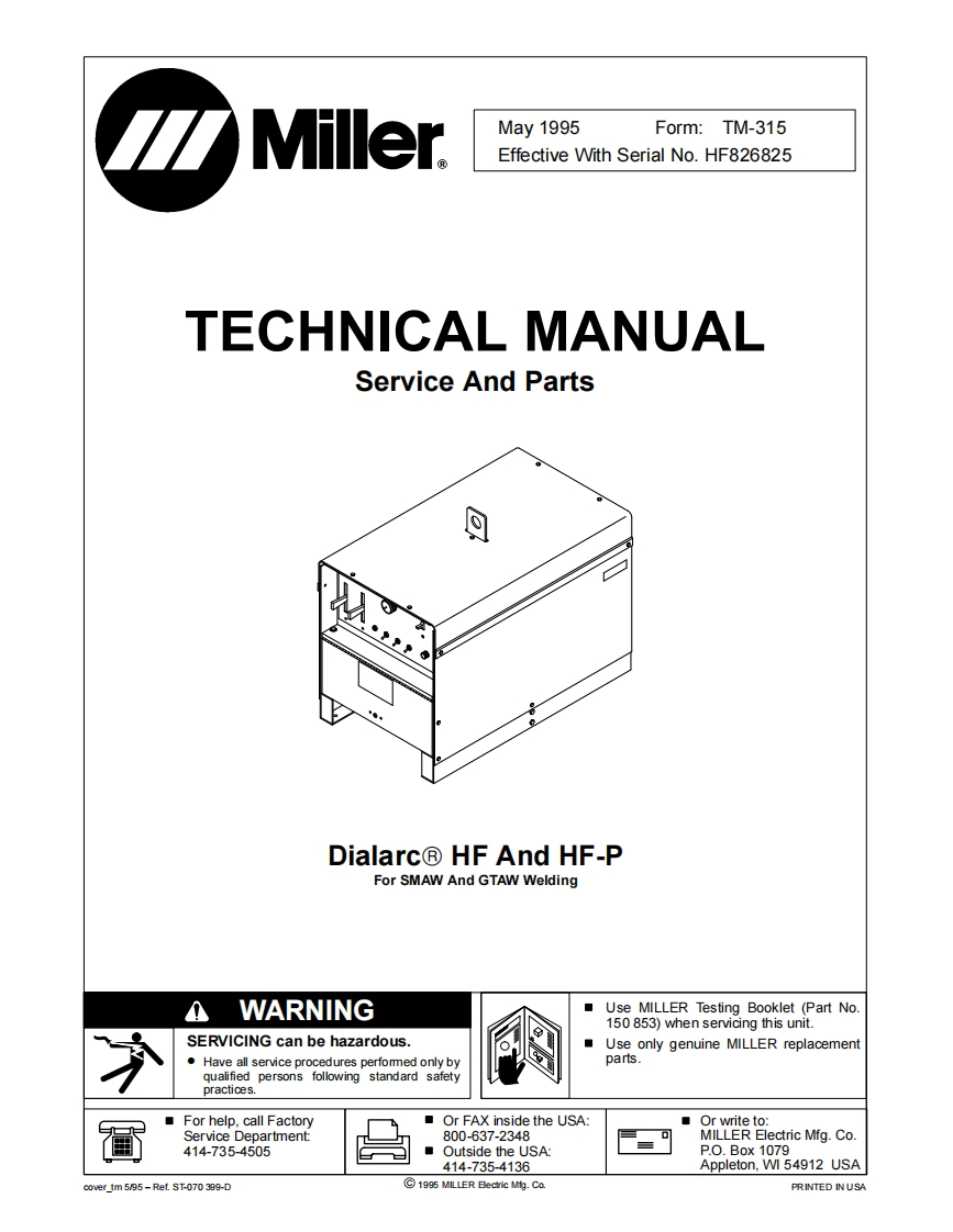 米勒miller_TM315焊机维修手册