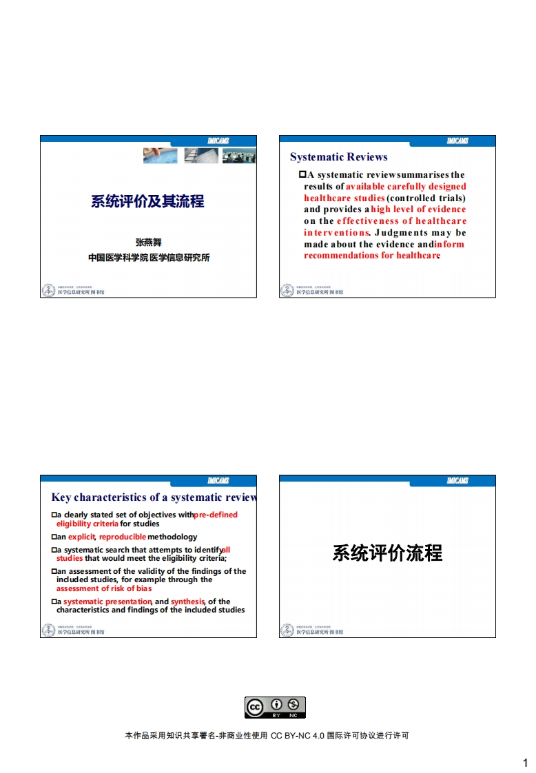 系统评价及其流程2018.04.19（培训课件）