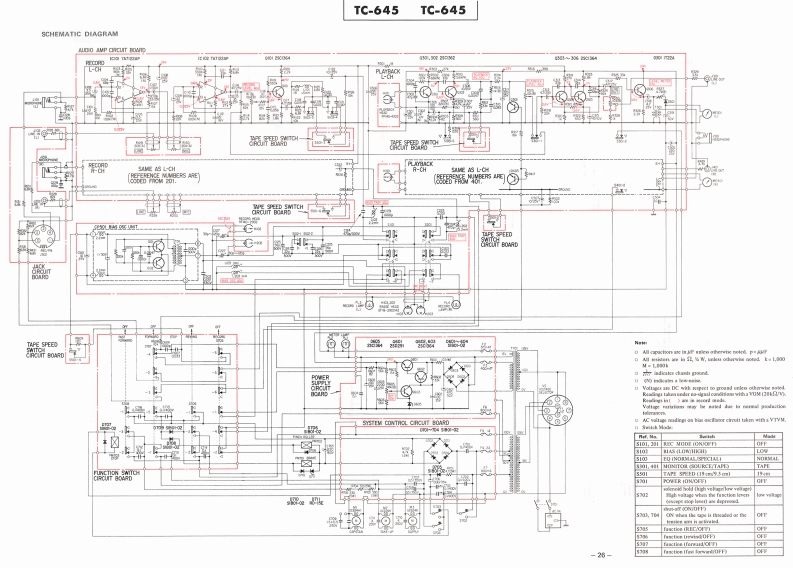 索尼Sony_TC-645_电器原理图