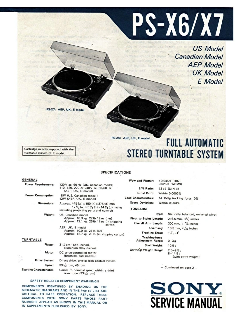 索尼sony_ps-x6-x7_维修手册