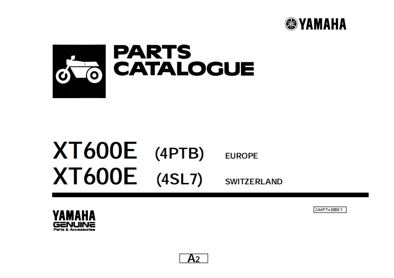 编号13：YAMAHA雅马哈摩托车XT600E_4PTB_零部件图册