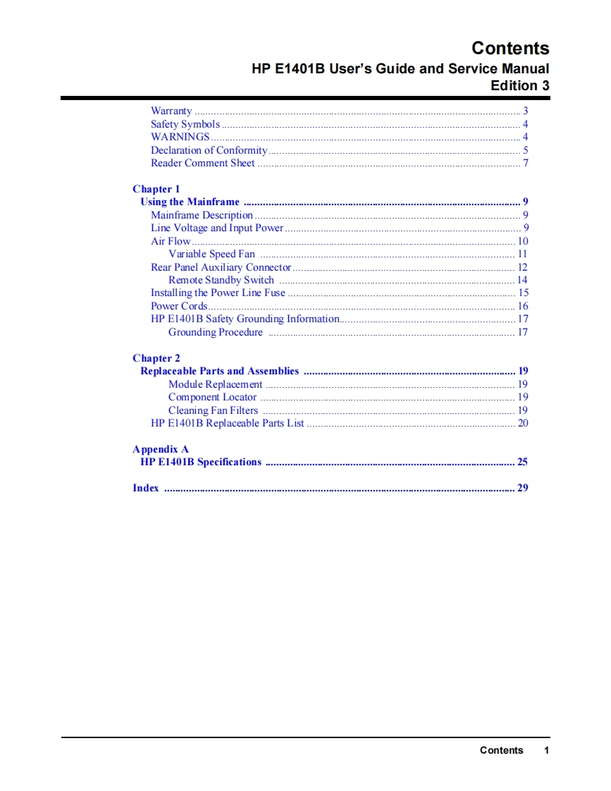 编号13：惠普HPE1401BUser-Service使用与维修手册