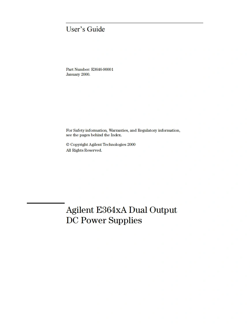 编号14：惠普HPE3646A-47A-48A-49AUser使用与维修手册