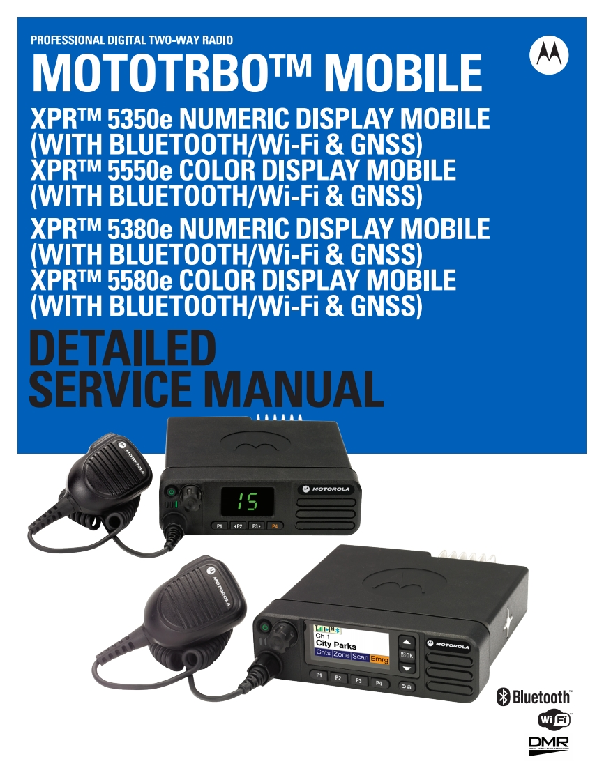 编号1：摩托罗拉MOTOROLA-XPR5000e详细维修手册ManualMN002205A01-AA