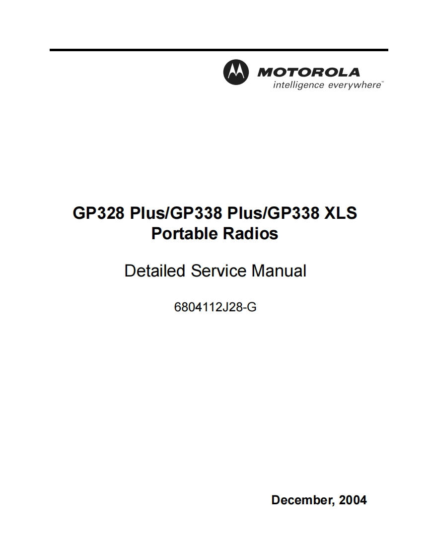 编号21：摩托罗拉MOTOROLA-GP328plusGP338plusGP338XLS详细维修手册6804112J28-G