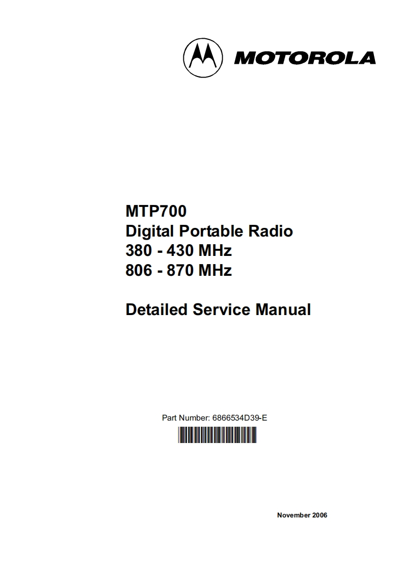 编号23：摩托罗拉MOTOROLA-MTP700详细维修手册6866534D39-E