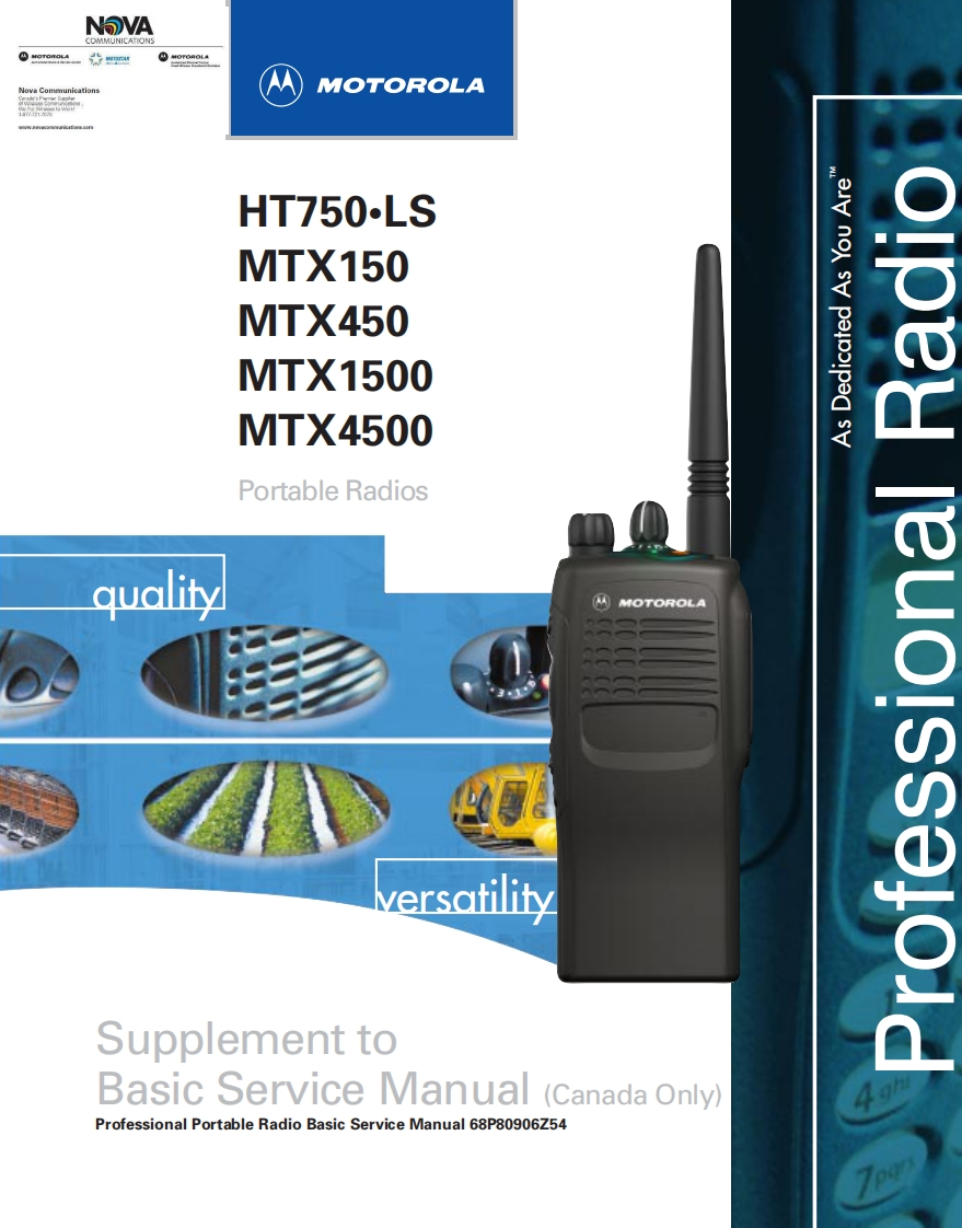 编号25：摩托罗拉MOTOROLA-MTX850MTX1250MTX8250MTX9250supplementBasic维修手册6881093C57-B