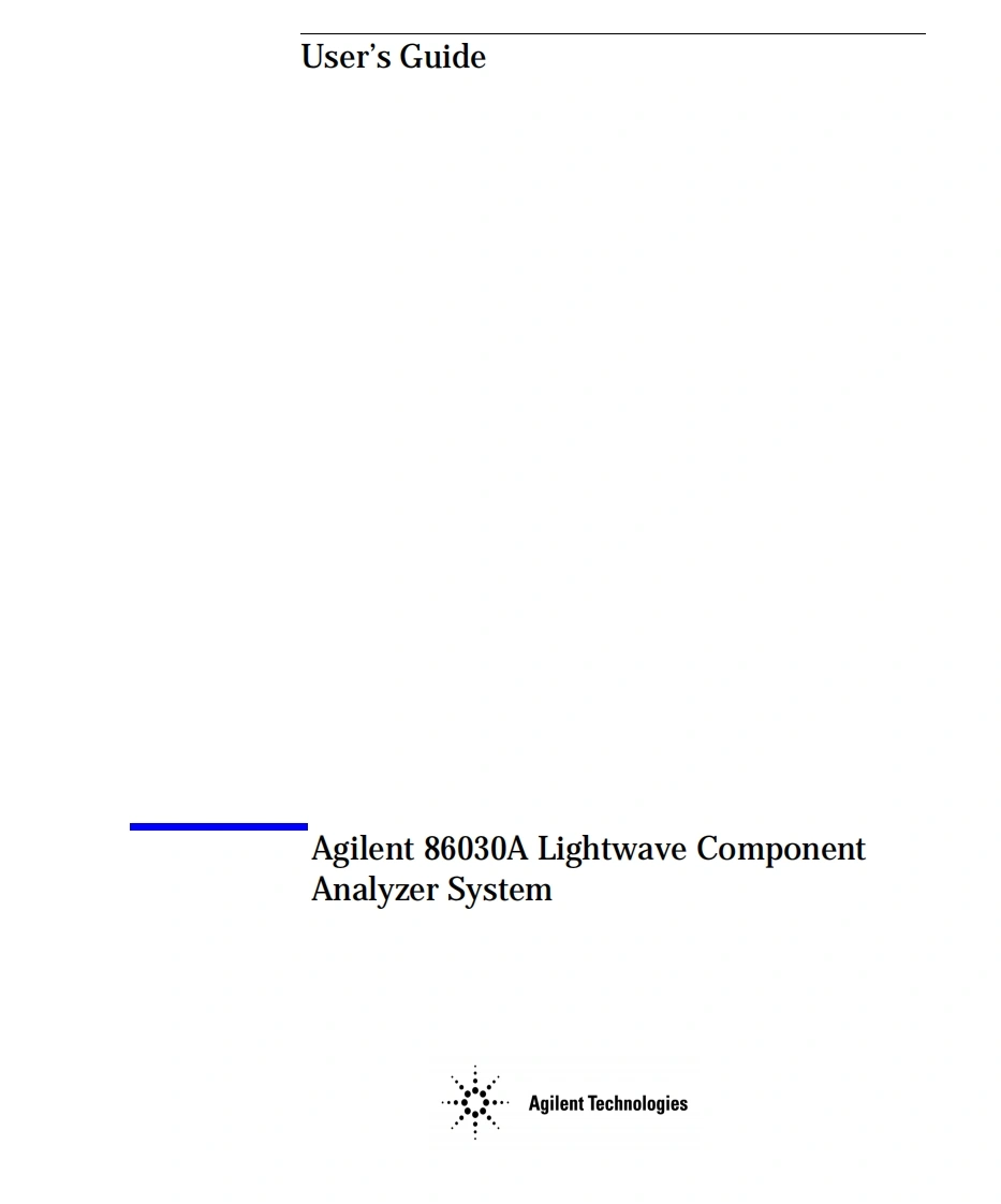 编号26：惠普HP86032AUSER使用与维修手册