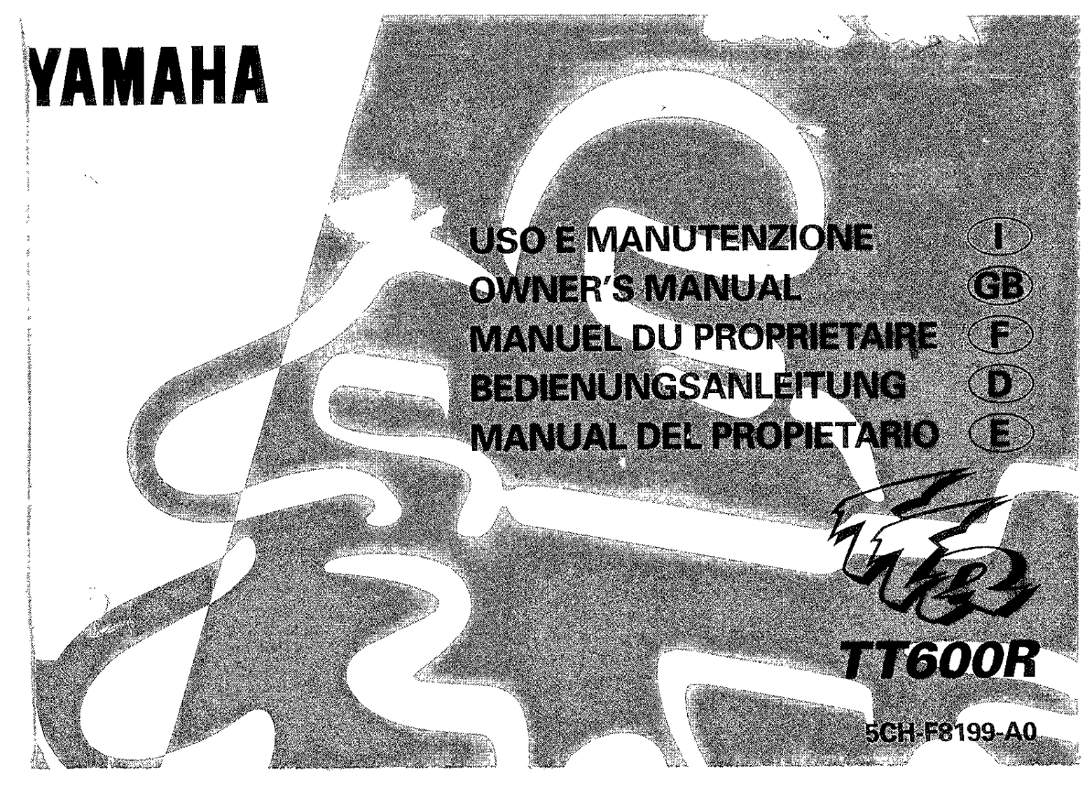 编号2：YAMAHA雅马哈摩托车TT600R_1998_用户说明书手册