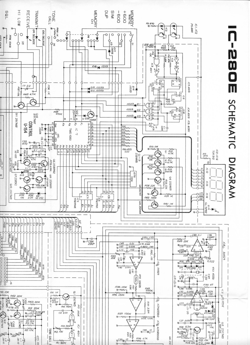 编号2：艾克幕ICOM-IC-280E_Schematiccircuitdiagram维修使用说明书图纸