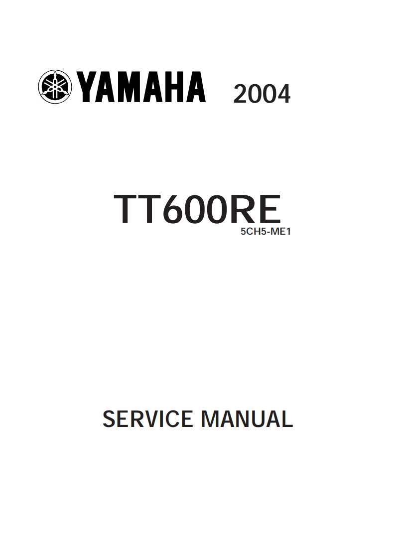 编号3：YAMAHA雅马哈摩托车TT600RE_维修说明书手册_2004_EN