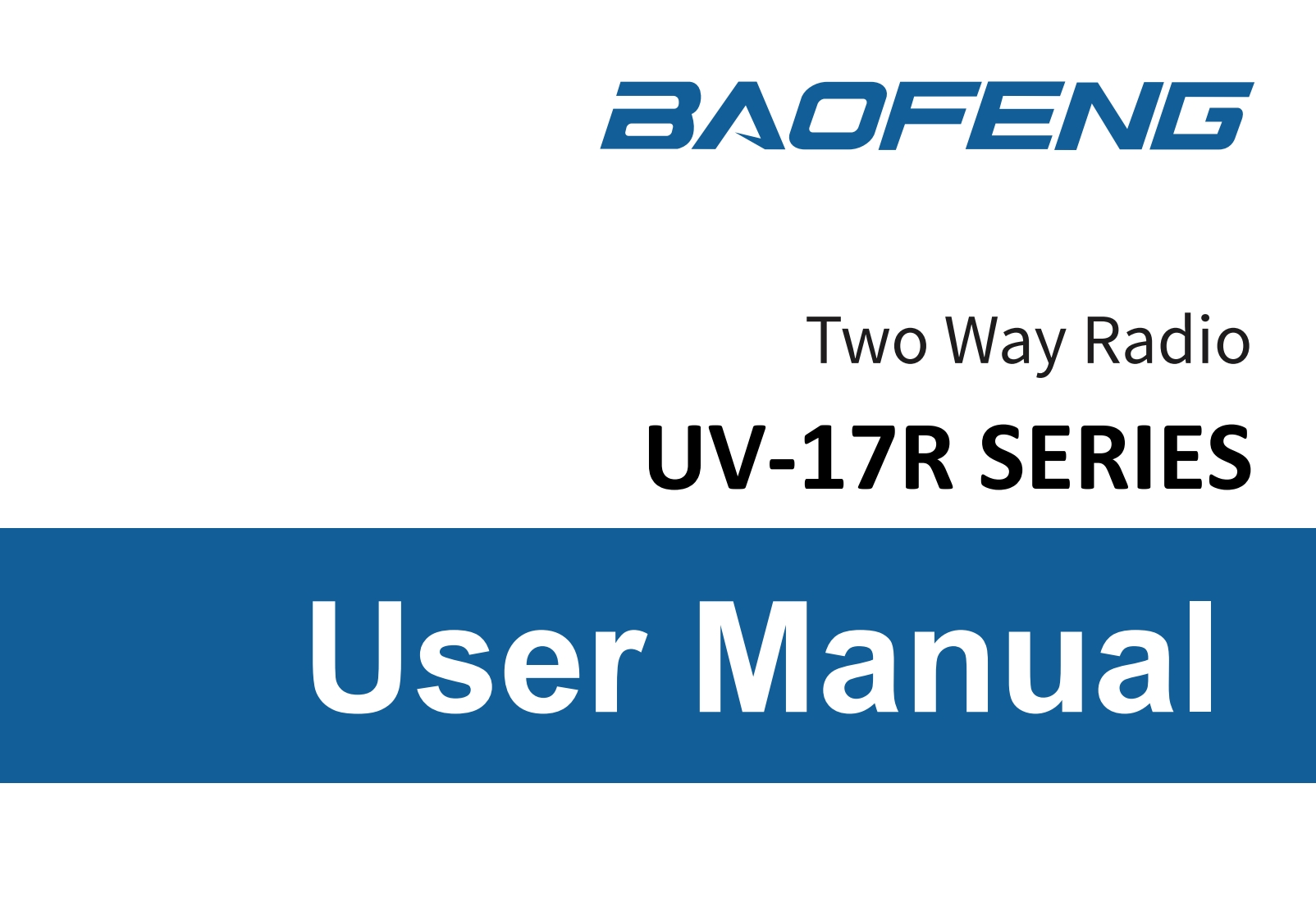 编号3：宝峰对讲机_UV-17R_使用说明书手册_2023