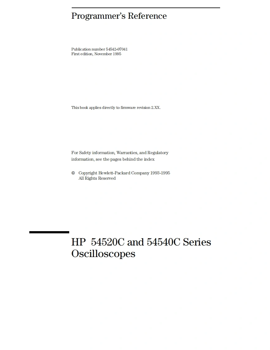 编号41：惠普HP54520C-22C-40C-42CProgrammer使用与维修手册