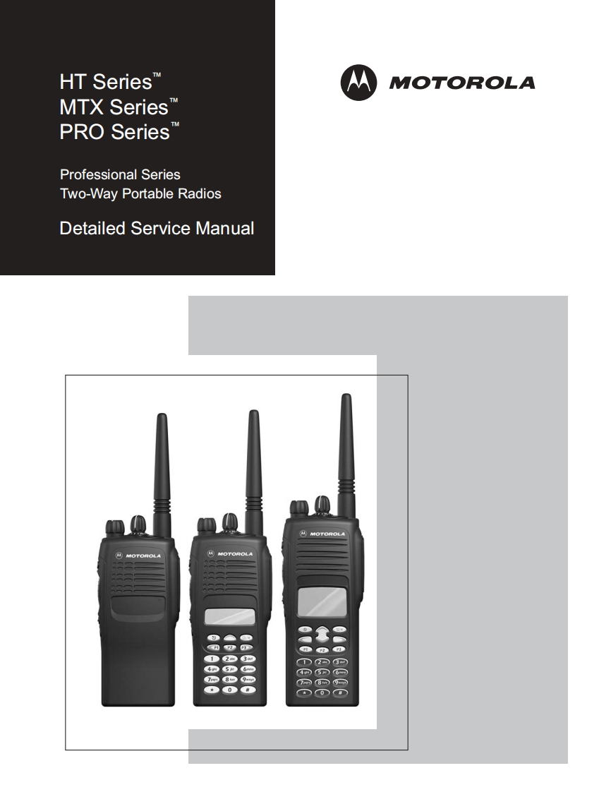 编号41：摩托罗拉MOTOROLA-HT750详细维修手册6881088C46-F1of9