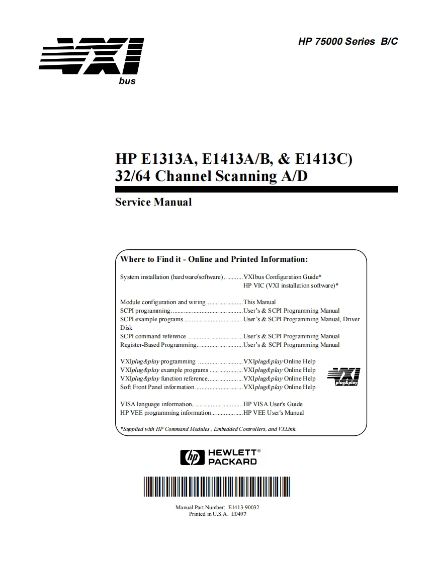 编号44：惠普HPE1413CService_Manual使用与维修手册