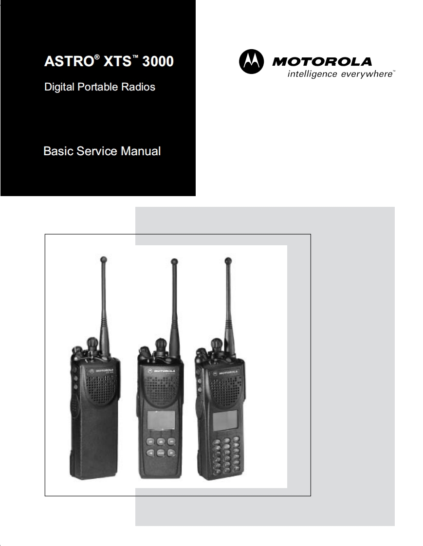 编号46：摩托罗拉MOTOROLA-XTS3000Basic维修手册6881083C85-A