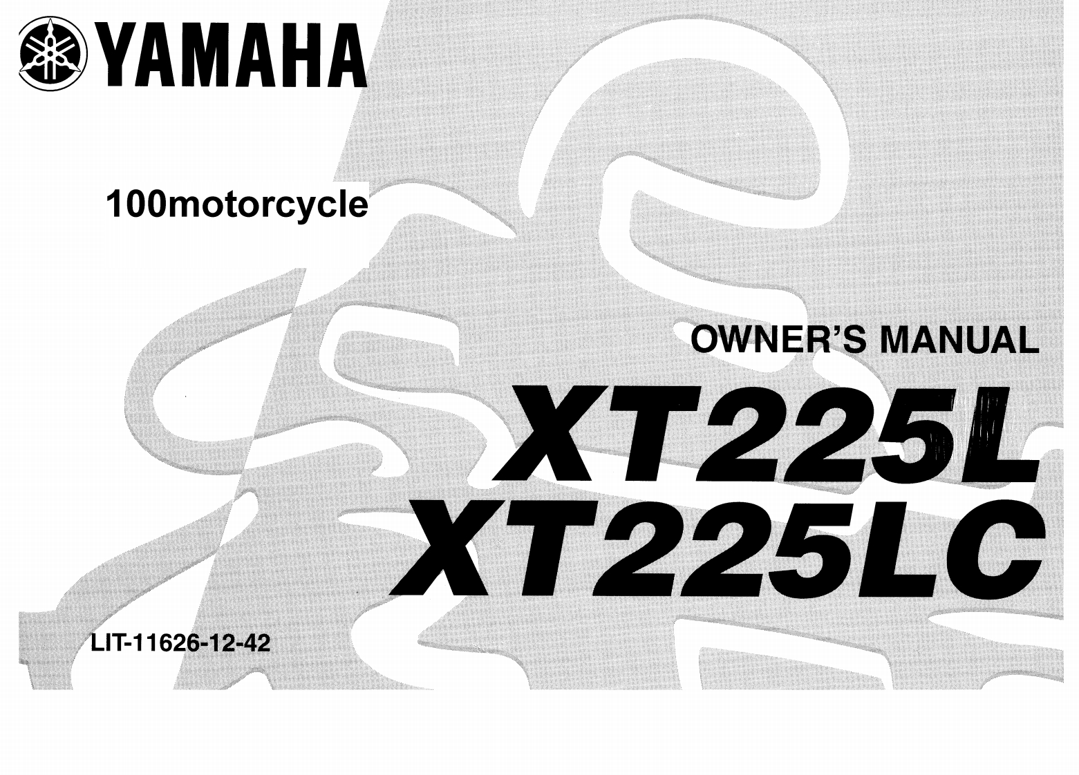 编号5：YAMAHA雅马哈摩托车XT225_用户说明书手册_1998_EN