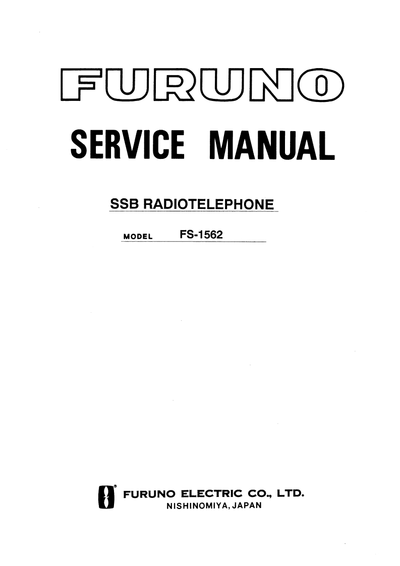 编号5：日本古野Furuno_FS-1562_维修说明书手册_1994