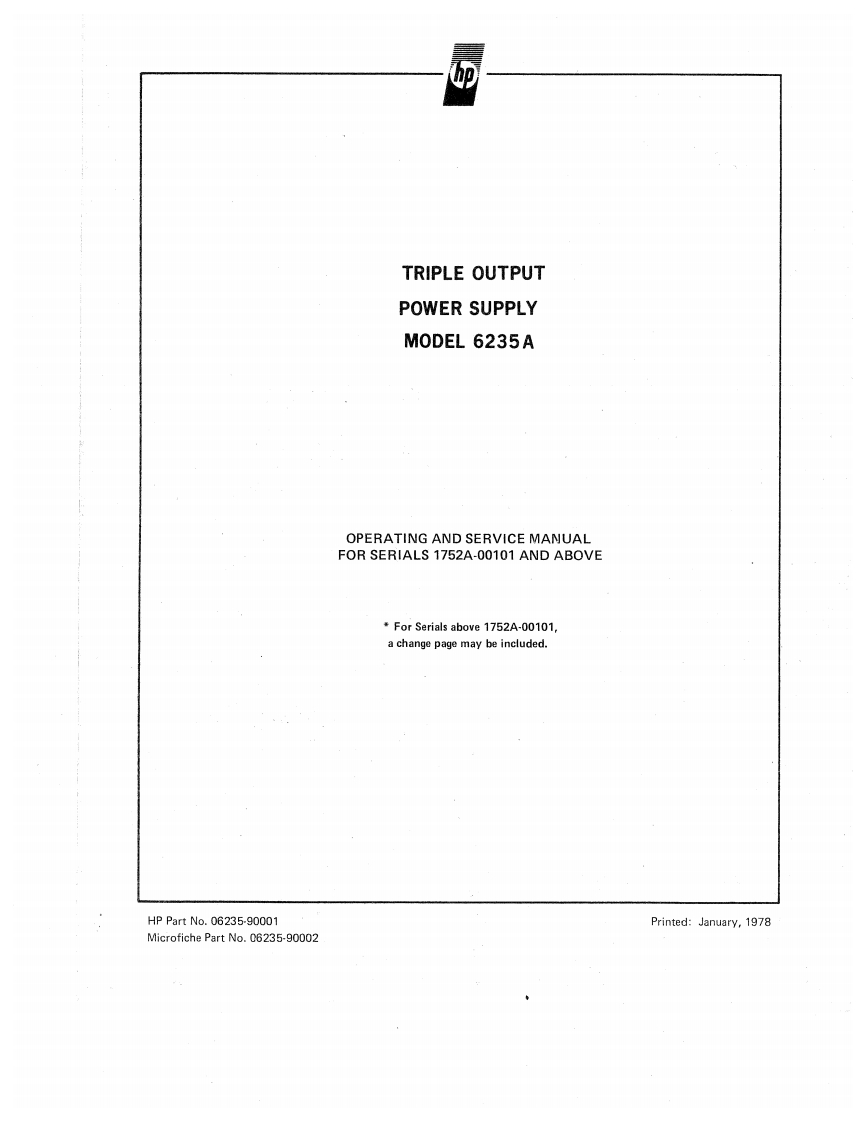 编号80：惠普HP6235ASec1-3Operating-Service使用与维修手册