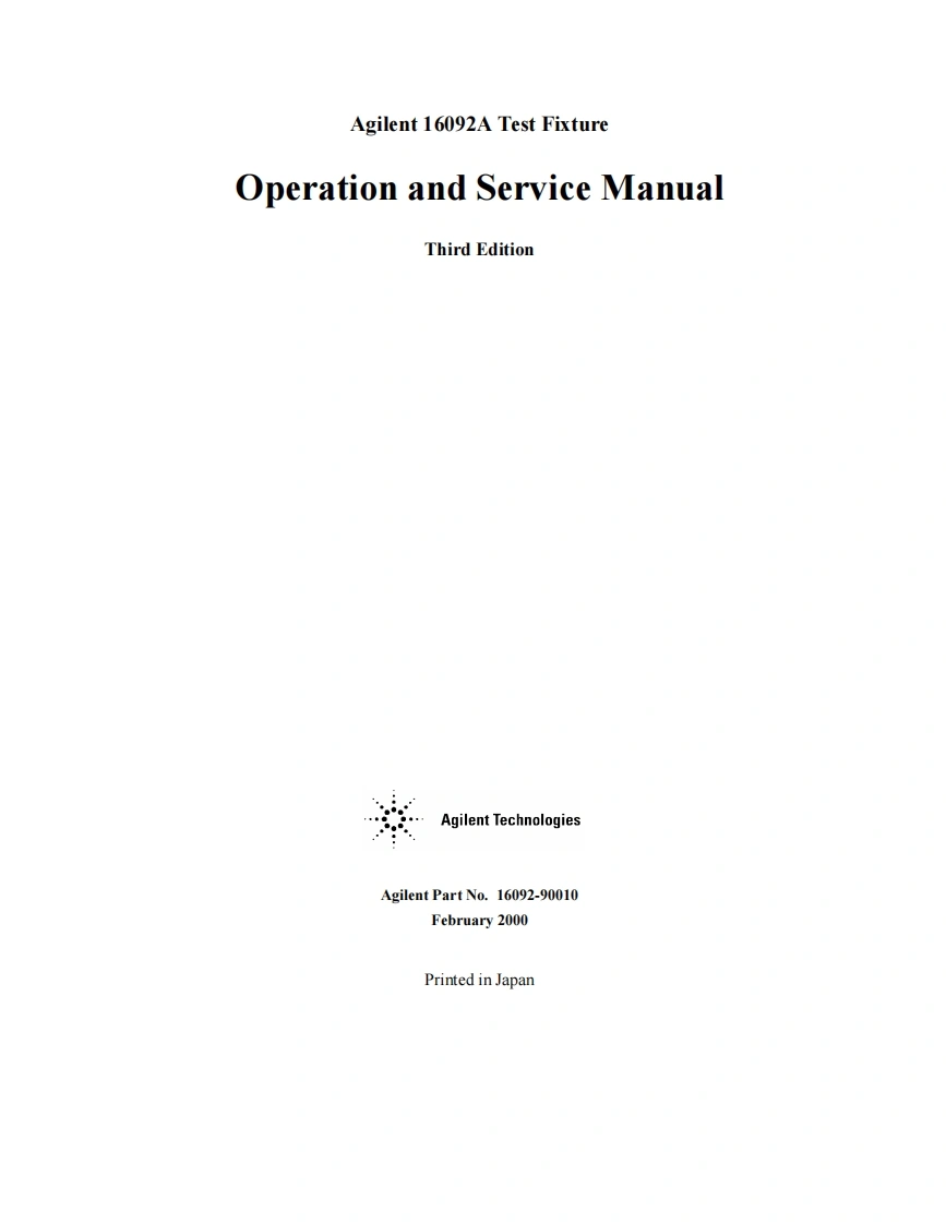 编号82：惠普HP16092AOperation-Service使用与维修手册