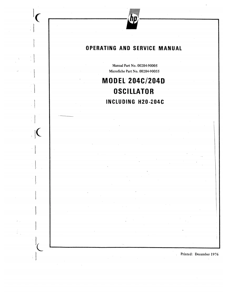 编号88：惠普HP204C-204DOperating-Service使用与维修手册