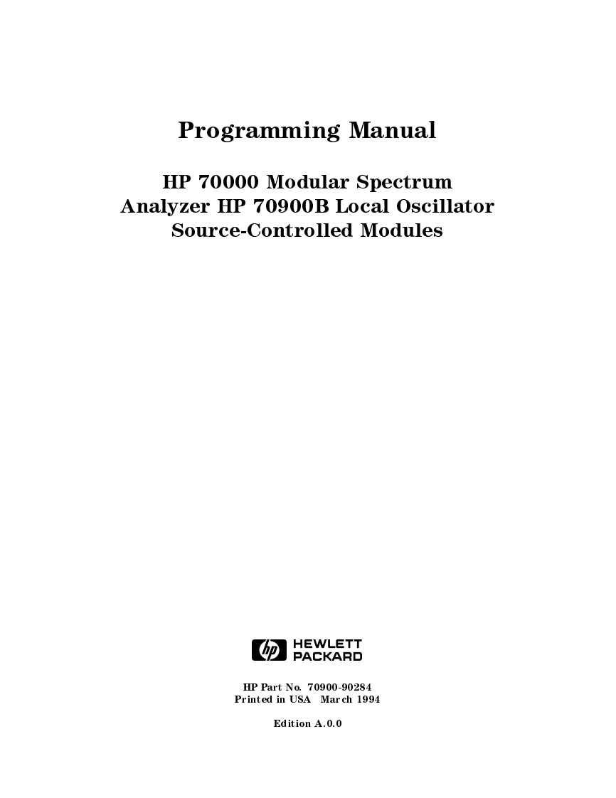 编号8：惠普HP70900A-ProgrammingManual使用与维修手册