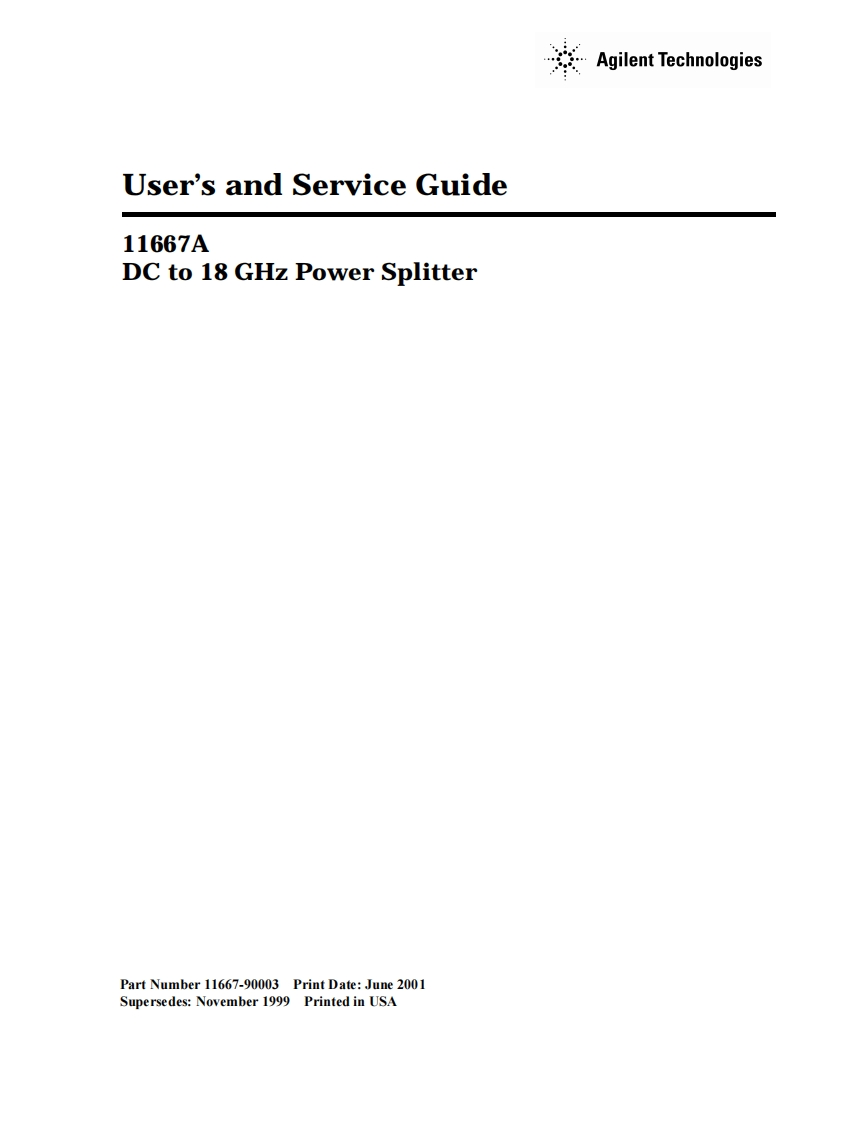 编号96：惠普HP11667AUser-Service使用与维修手册