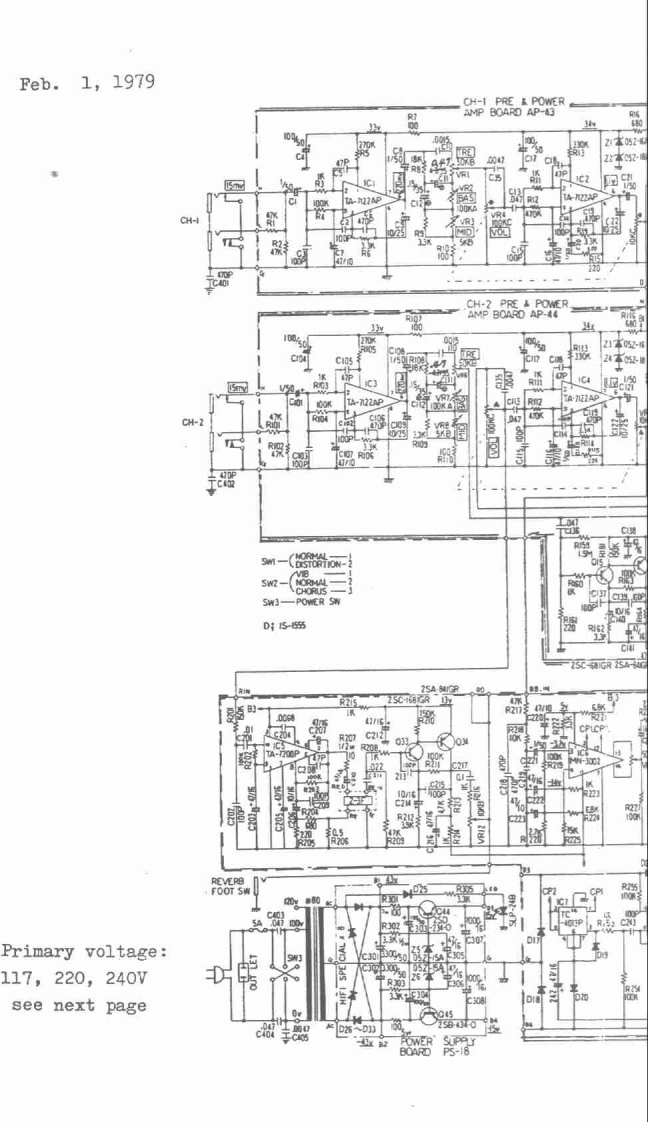 罗兰Roland-JC-120-Jazz-Chorus-(2-79)-Schematic电器原理图-找手册网