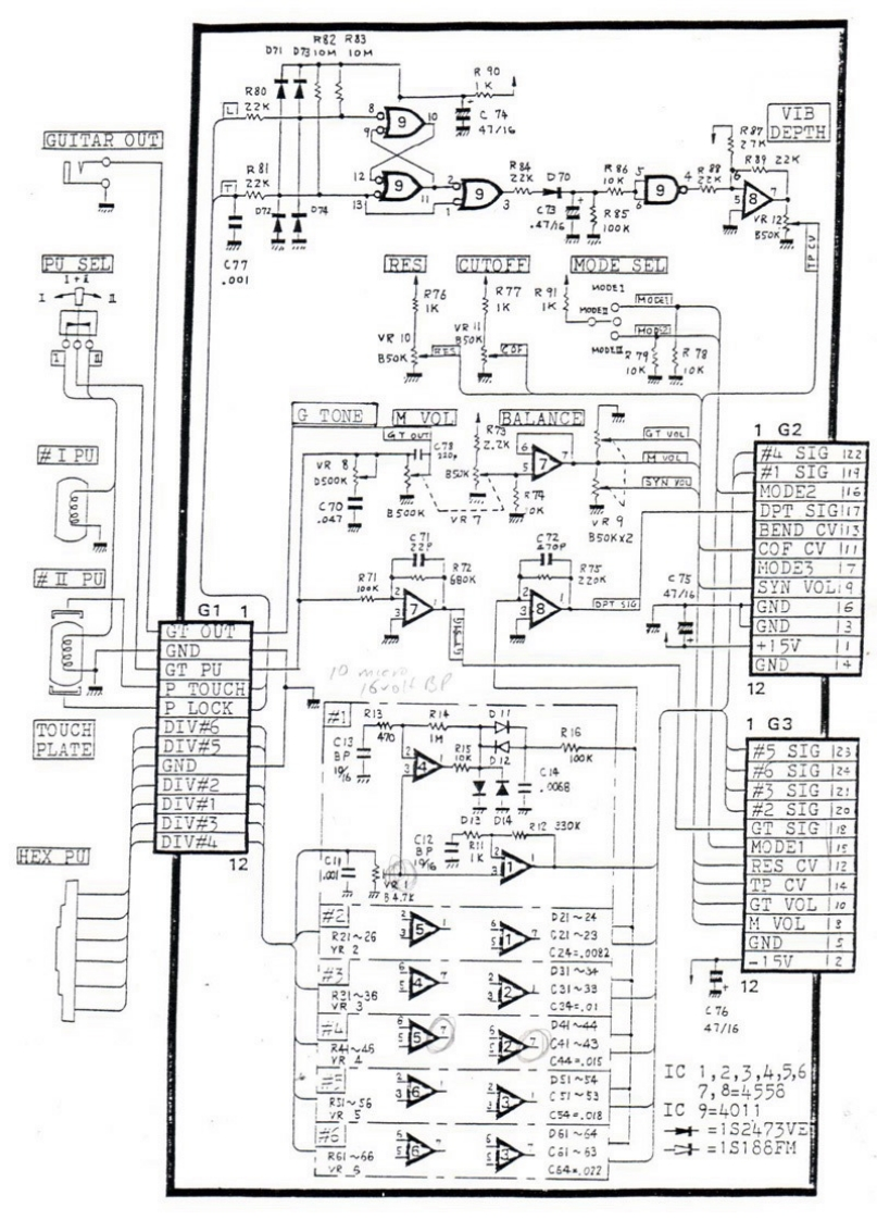 罗兰Roland-LPK-1-Guitar-Synth-Schematic电器原理图-找手册网