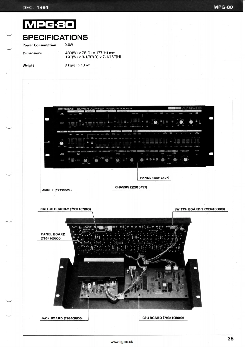 罗兰Roland-MPG-80-Service-Manual维修服务手册说明书含电器原理图-找手册网