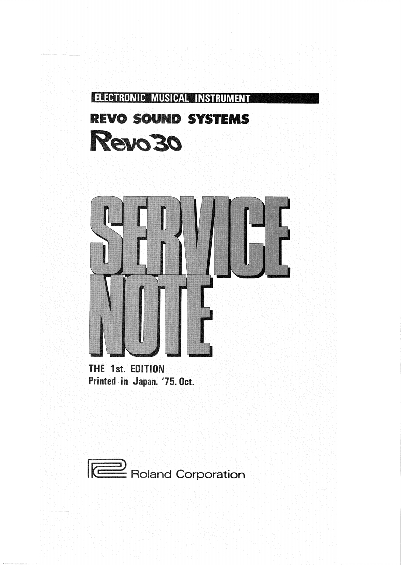 罗兰Roland-Revo-30-Service-Manual维修服务手册说明书含电器原理图