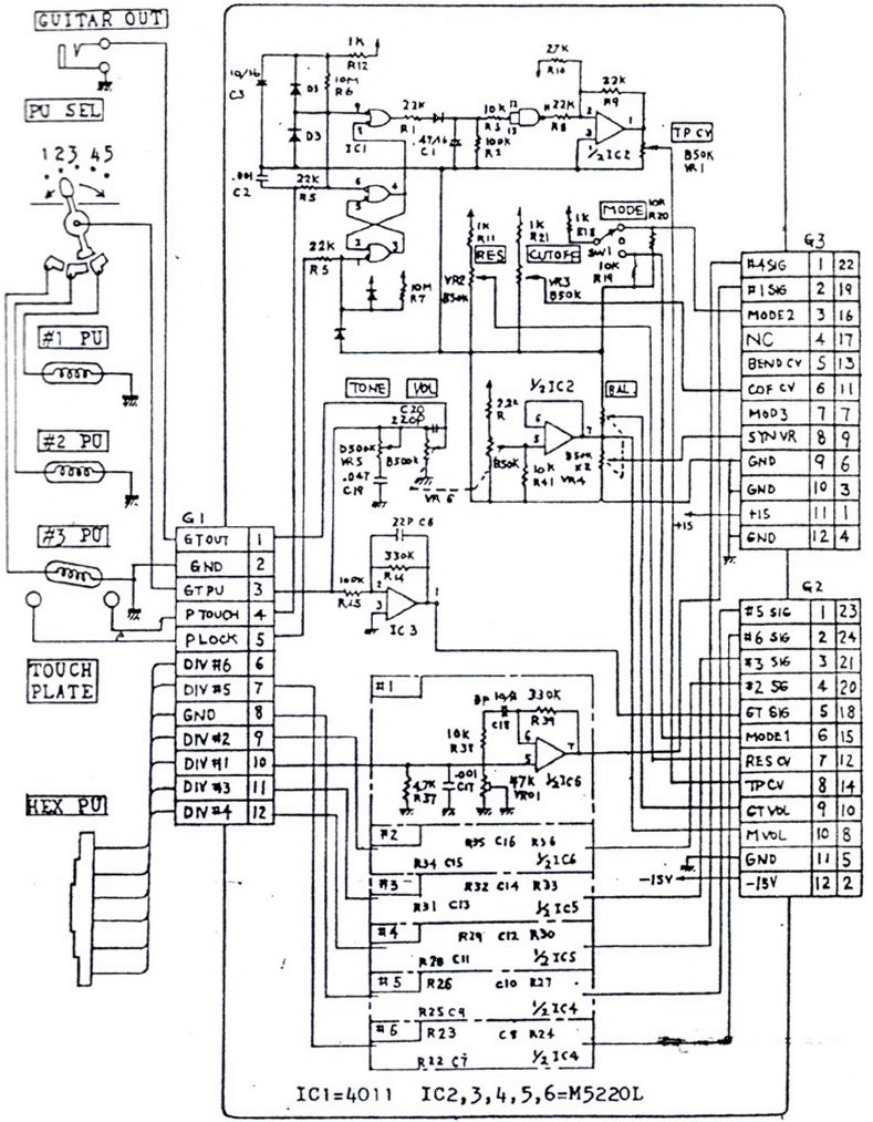 罗兰Roland-STK-1-Guitar-Synth-Schematic电器原理图-找手册网
