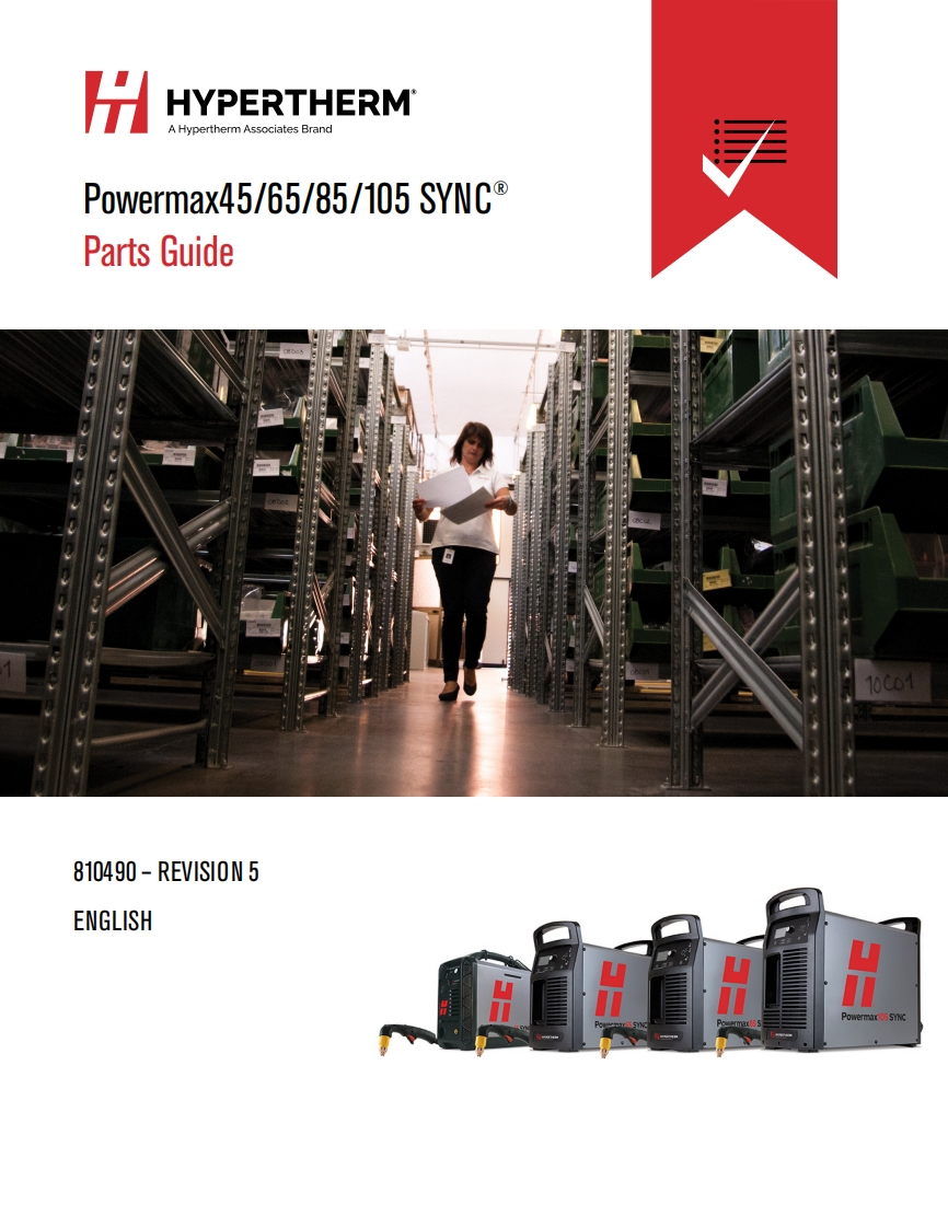 美国海宝切割机Hypertherm-PowermaxSYNCPartsGuide