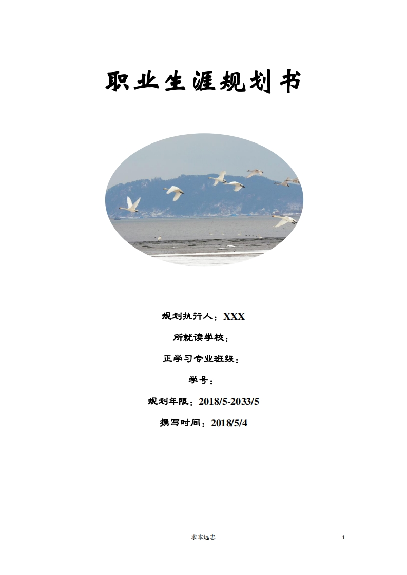 职业生涯规划书(中药学)