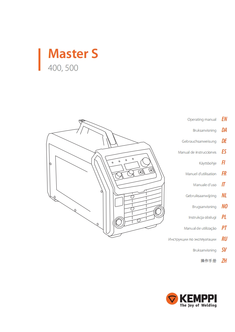肯比电焊机Master-S-400-500-operating-manual-EN使用说明书手册含电器原理图