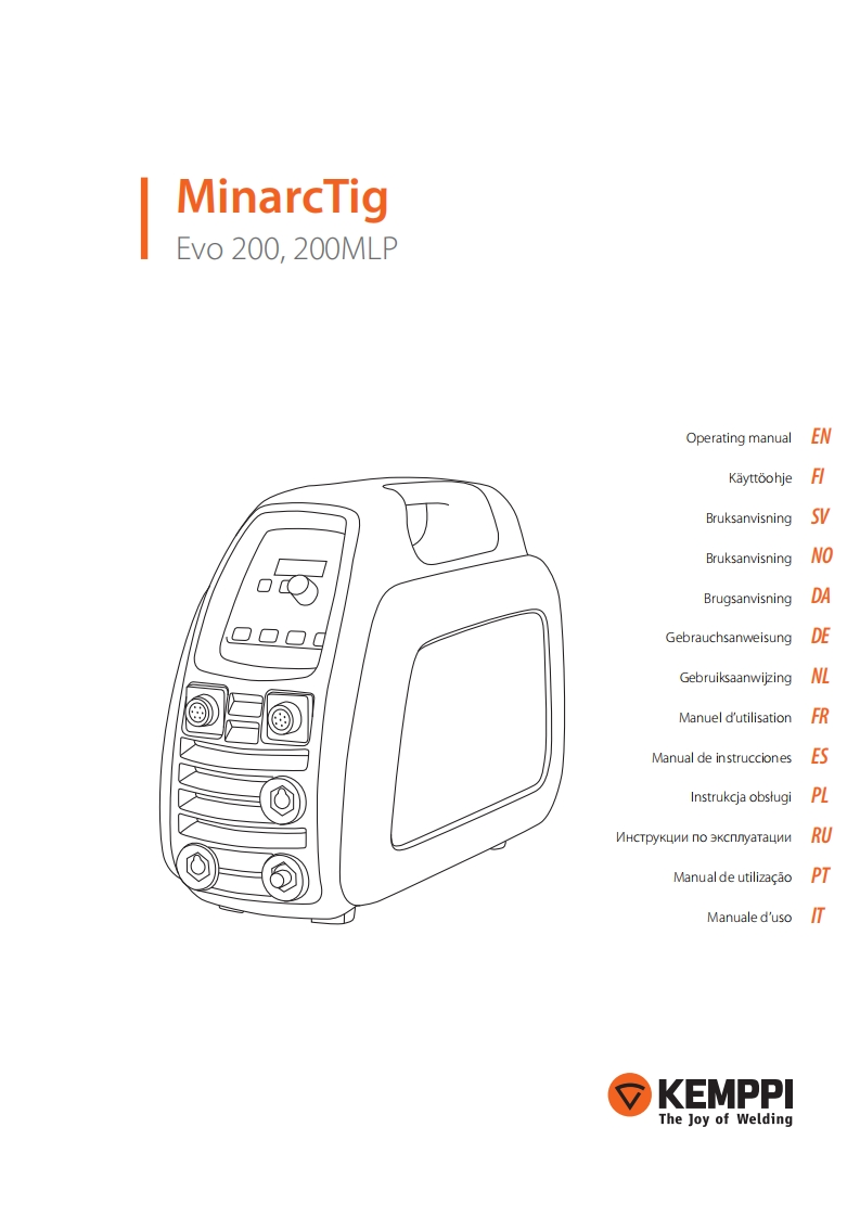肯比电焊机minarctigEvo200Manual使用说明书手册含电器原理图