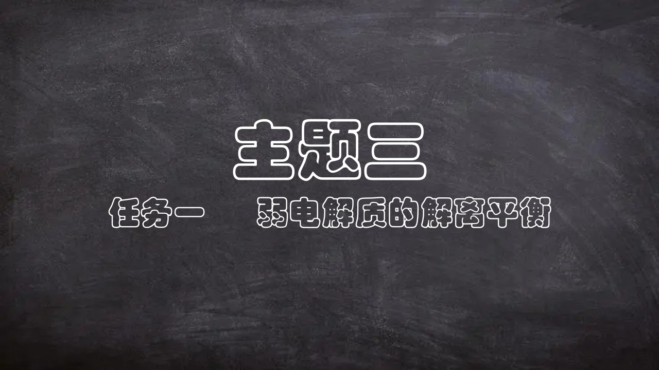 自制PPT模板3-1-3弱电解质的解离平衡