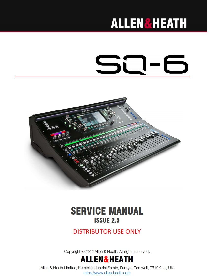 艾伦赫赛调音台SQ6维修手册