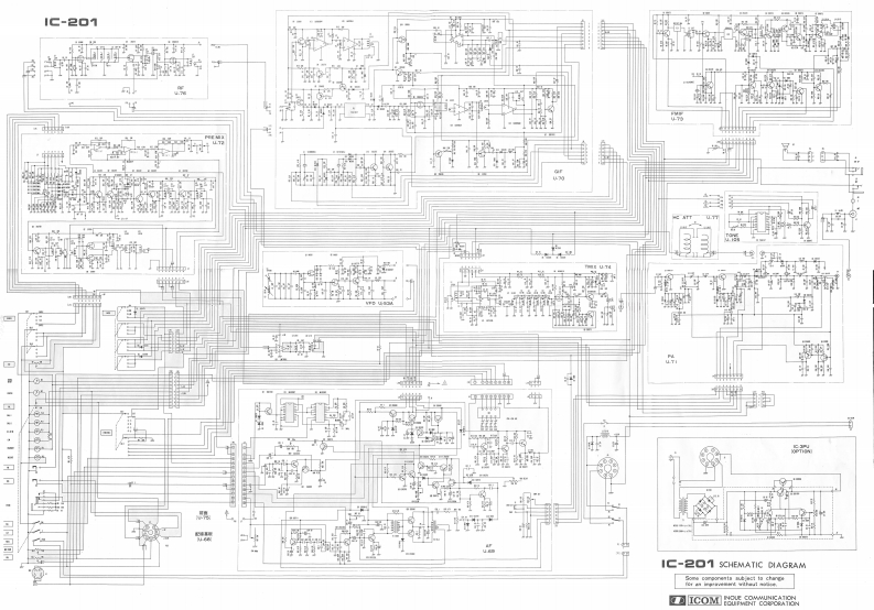 艾可慕Icom_IC-201-(Schematic电器原理图手册)