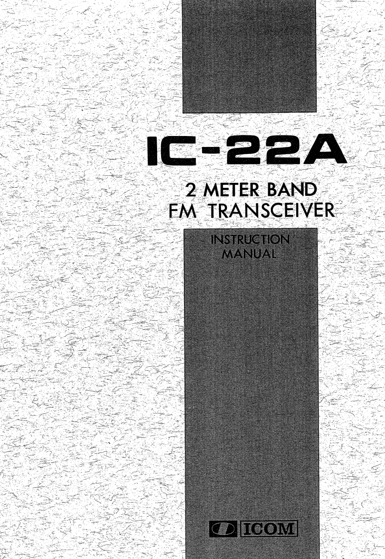 艾可慕Icom_IC-22A(Manual操作说明书手册)