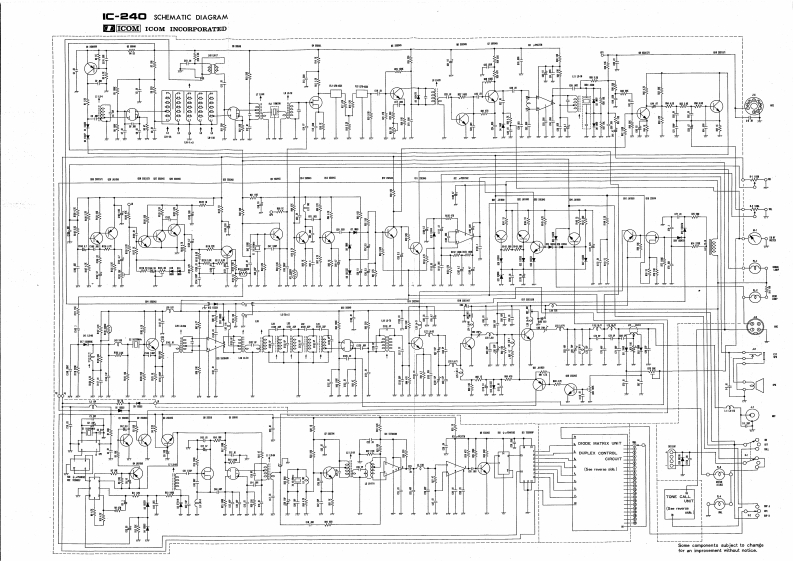艾可慕Icom_IC-240(Schematic电器原理图手册s)