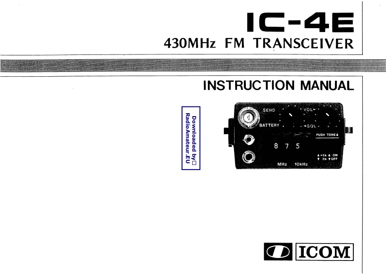 艾可慕Icom_IC-4E(Manual操作说明书手册)