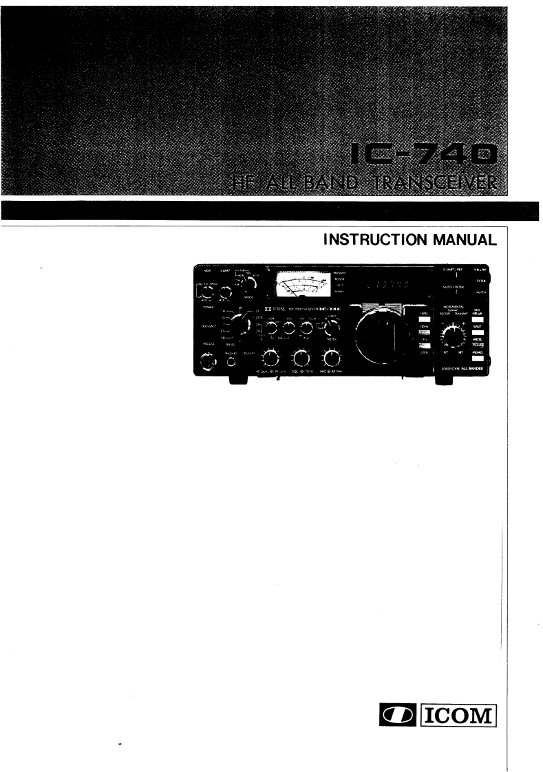 艾可慕Icom_IC-740-(Manual操作说明书手册)
