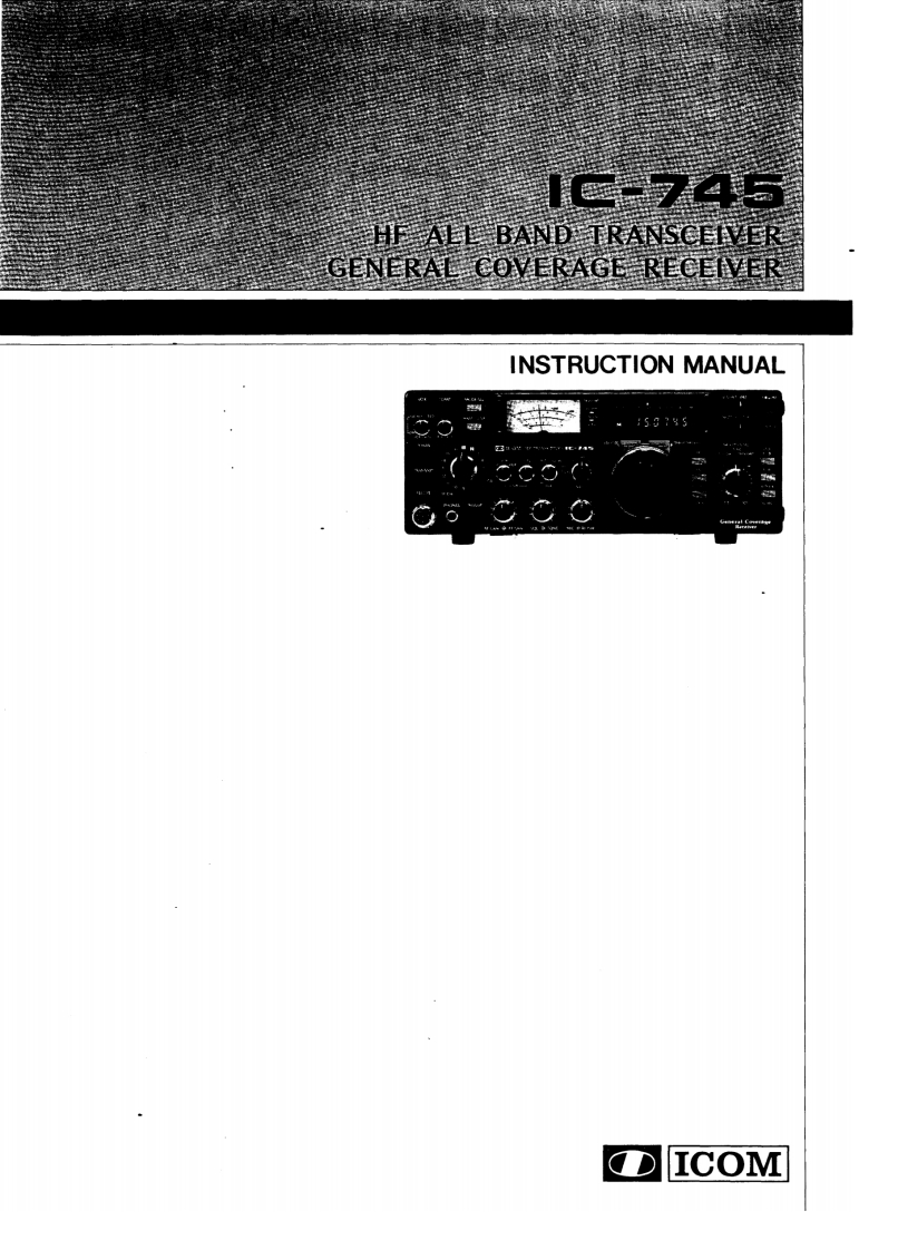 艾可慕Icom_IC-745(Manual操作说明书手册)20260331中文版