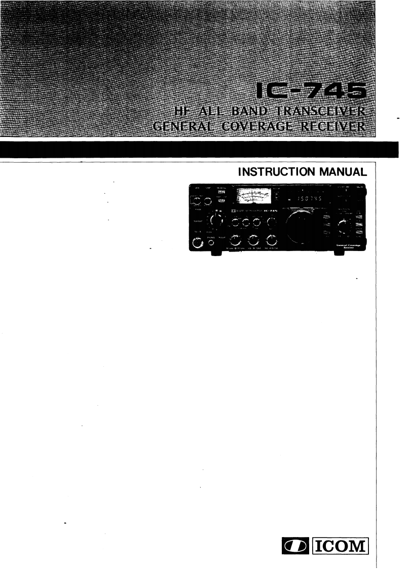 艾可慕Icom_IC-745-(Manual操作说明书手册)